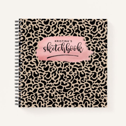 Elegant Animal Print Artist Sketchbook Notitieboek (Voorkant)