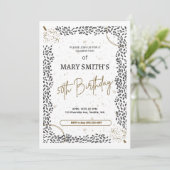 Elegant Animal Print Gold Black 50e verjaardag Kaart (Staand voorkant)