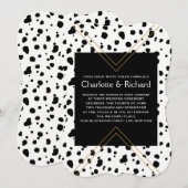 Elegant Animal Print | Zwarte en witte dalmatische Kaart (Voorkant / Achterkant)