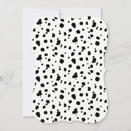 Elegant Animal Print | Zwarte en witte dalmatische Kaart (Achterkant)