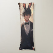 Elegant Anime Rabbit Man Lichaamskussen (Voorkant Verticaal)