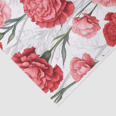 Elegant anjer bloempatroon tissuepapier (Detail)