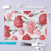 Elegant anjer bloempatroon tissuepapier (Craft)