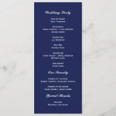 Elegant anker nautische bruiloft Initialen Programmakaart (Achterkant)