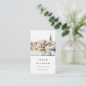 Elegant Annapolis Maryland Waterverf reizen Visitekaartje (Staand voorkant)