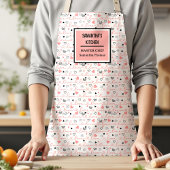 Elegant Anniversary Love Lettering Kitchen Apron Schort