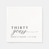 Elegant Anniversary Modern Simple Elegant Servet (Voorkant)