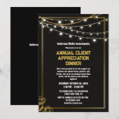 Elegant Annual Client Appreciation Dinner Party Kaart (Voorkant / Achterkant)