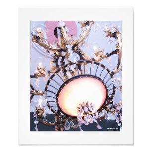 Elegant Antebellum Chandelier Print Foto Afdruk
