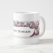 Elegant Antiek apen Holding Jouw naam Grote Koffiekop (Voorkant rechts)