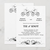Elegant Antiek Bicycle Wedding Invite Kaart (Voorkant / Achterkant)
