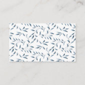 Elegant Antiek blauw blauw blauw bladerdak Dank u  Informatiekaartje (Achterkant)