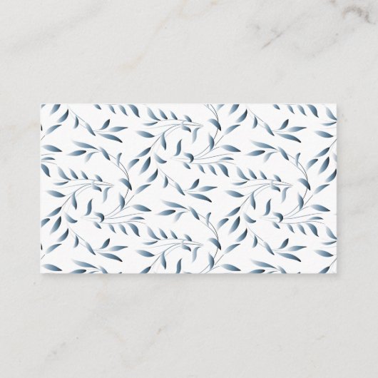 Elegant Antiek blauw blauw blauw bladerdak Dank u  Informatiekaartje (Achterkant)