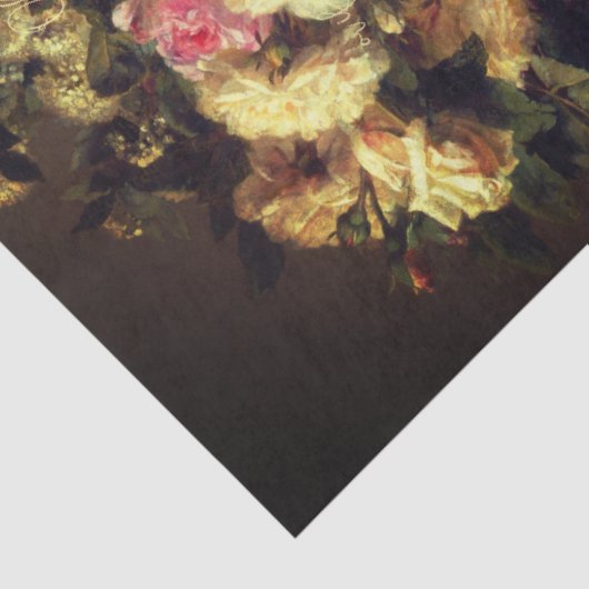 Elegant Antiek Bloemen Decoupage Tissue Papier (Detail)