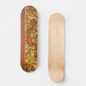 Elegant Antiek Boek, Sierlijke Spiraal Patroon Skateboard (Voorkant)