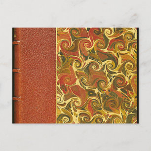 Elegant Antiek Boek, wervelpatroon Briefkaart