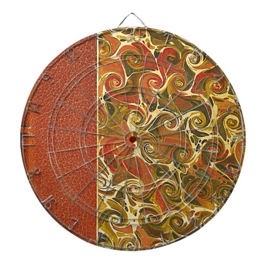 Elegant Antiek Boek,  wervelpatroon Dartbord (Voorkant)