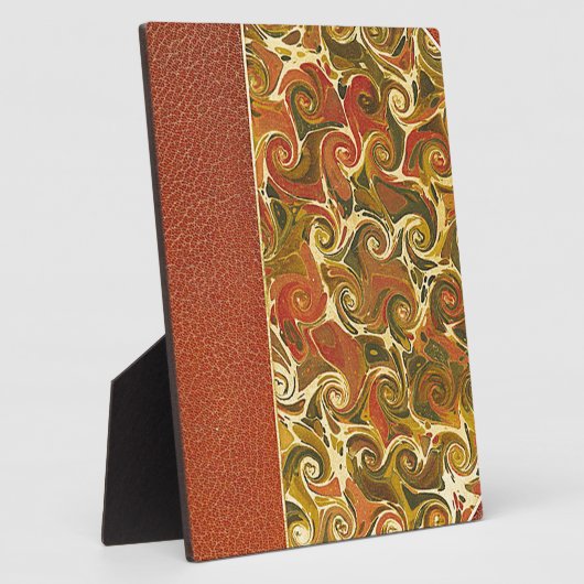 Elegant Antiek Boek,  wervelpatroon Fotoplaat (Zijkant)