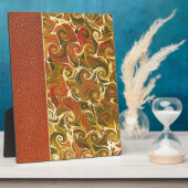 Elegant Antiek Boek,  wervelpatroon Fotoplaat (Zijkant)