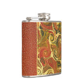 Elegant Antiek Boek,  wervelpatroon Heupfles (Rechts)