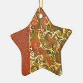 Elegant Antiek Boek,  wervelpatroon Keramisch Ornament (Links)