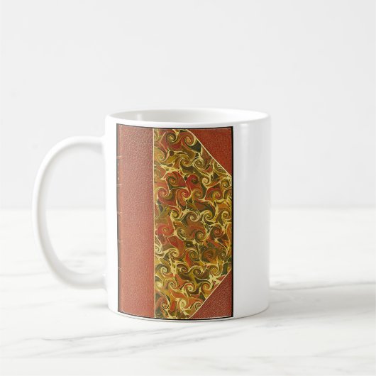 Elegant Antiek Boek,  wervelpatroon Koffiemok (Links)