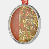 Elegant Antiek Boek, wervelpatroon Metalen Ornament (Links)