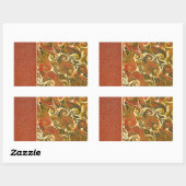 Elegant Antiek Boek, wervelpatroon Rechthoekige Sticker (Vel)