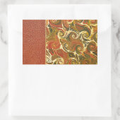 Elegant Antiek Boek, wervelpatroon Rechthoekige Sticker (Tas)