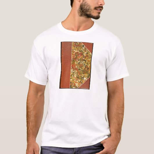 Elegant Antiek Boek,  wervelpatroon T-shirt (Voorkant)