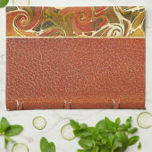 Elegant Antiek Boek,  wervelpatroon Theedoek (Gevouwen)