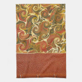 Elegant Antiek Boek,  wervelpatroon Theedoek (Verticaal)