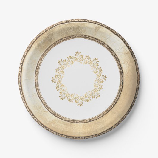 Elegant Antiek Bord met goudmageremelkpoeder (Voorkant)