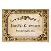 Elegant  Antiek bruiloft Kaart (Achterkant)