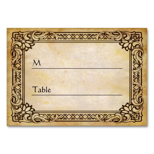 Elegant  Antiek bruiloft Kaart (Voorkant)