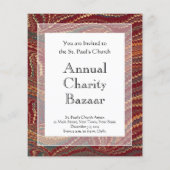 Elegant Antiek gemarmerd papier, Bourgogne en goud Flyer (Achterkant)