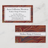 Elegant Antiek gemarmerd papier, Bourgogne en goud Visitekaartje (Voorkant / Achterkant)