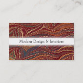 Elegant Antiek gemarmerd papier, Bourgogne en goud Visitekaartje (Achterkant)