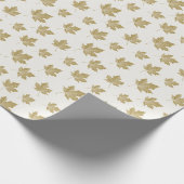 Elegant Antiek Gold Maple lekt een patroon. Cadeaupapier (Hoek)
