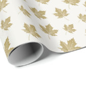 Elegant Antiek Gold Maple lekt een patroon. Cadeaupapier (Rol Hoek)