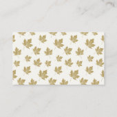Elegant Antiek Gold Maple lekt een patroon. Visitekaartje (Achterkant)