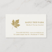 Elegant Antiek Gold Maple lekt een patroon. Visitekaartje (Voorkant)