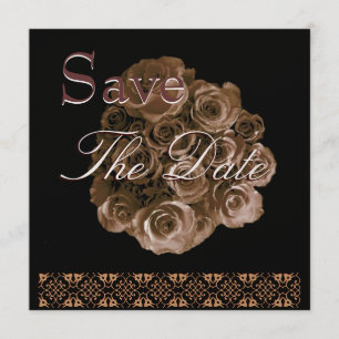 Elegant ANTIEK GOLD Roos Wedding Save Date Save The Date