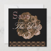 Elegant ANTIEK GOLD Roos Wedding Save Date Save The Date (Voorkant)