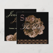 Elegant ANTIEK GOLD Roos Wedding Save Date Save The Date (Voorkant / Achterkant)