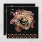 Elegant ANTIEK GOLD Roos Wedding Save Date Save The Date (Voorkant / Achterkant)