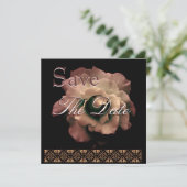 Elegant ANTIEK GOLD Roos Wedding Save Date Save The Date (Staand voorkant)