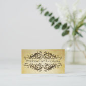Elegant Antiek Gold Swirls papier Visitekaartje (Staand voorkant)