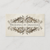 Elegant Antiek Gold Swirls papier Visitekaartje (Voorkant)