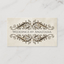 Elegant Antiek Gold Swirls  papier Visitekaartje
